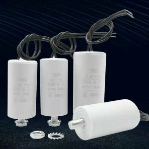 1.5/2/2.5/3/4/8uF CBB60 450VAC Motor AC Start Capacitor With Wire Leads And Bolt