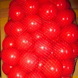 100PCS Soft Plastic Pit Ball Large Red Color Balls Dia. 2.75"(7cm) CE