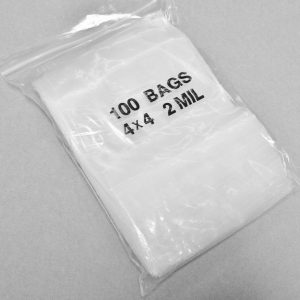 100x 2-Mil Clear Reclosable Zip Plastic Lock Bags Poly Jewelry Zipper Bags 4x4
