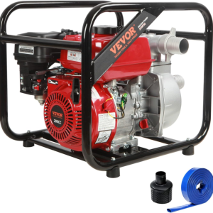 148Ft Lift, 22Ft Suction, 4-Stroke Gas Powered Trash Water Transfer Pump Portabl