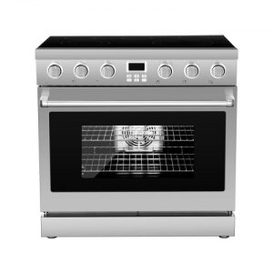36 in Electric Range Oven 6.0 Cu. Ft. 5 Cooktop Burners Stainless Steel Body