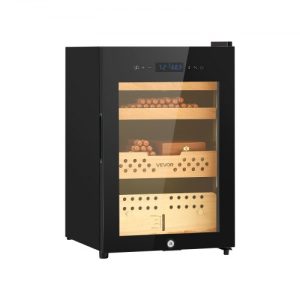 60L Electric Cigar Humidor Cooler Cabinet 350 Counts with Compressor Cooling