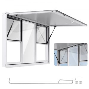 60x36in Concession Stand Serving Window Food Truck Service Awning Aluminum Alloy