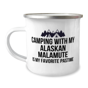 Alaskan Malamute Camping Mug, Funny Camping Mug For Dog Mom, Dog Dad Camper