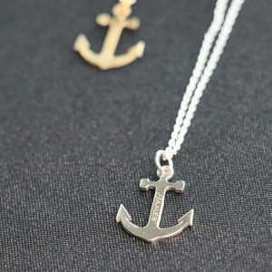 Anchor Name Necklace, Sterling Silver Custom Name Necklace, Anchor Jewelry, Personalized Necklaces, Nautical Necklace, Sailor Necklace