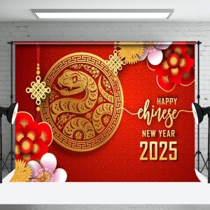 Aperturee 2025 Chinese New Year celebration Backdrop For Party - Aperturee