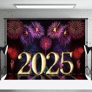 Aperturee 2025 Happy New Year Celebration Spectacle Holiday Backdrop - Aperturee