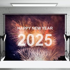Aperturee 2025 New Year Display To Happy Celebrations Party Backdrop - Aperturee