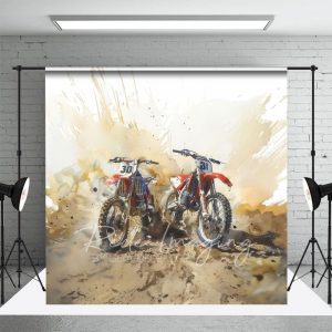 Aperturee Abstract Dirt Sand Motorcycle Sports Photo Backdrop, 3X2FT(1MX0.6M), 14 USD, sports backdrops, LRHD1K87-M