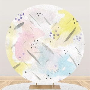 Aperturee Abstract Graffiti Style Circle Happy Birthday Backdrop | Round Birthday Backdrop | Round Backdrop For Birthday | Circle Background Party