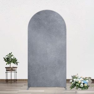 Aperturee Abstract Textured Gray Cement Wall Arch Backdrop, 1.6 x 4 ft (0.5 x 1.2 m), 98.18 USD, arch backdrop kit, GCYSD2I44-AJ