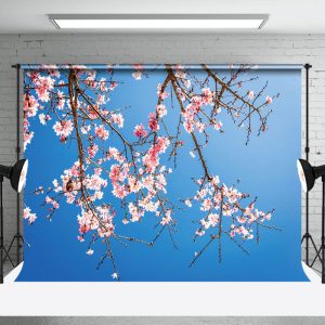 Aperturee Cherry Blossom Tree Sky Intricate Branches Backdrop | Photo Studio Background | Photography Cloth Backdrop | Backdrop Photography Ideas