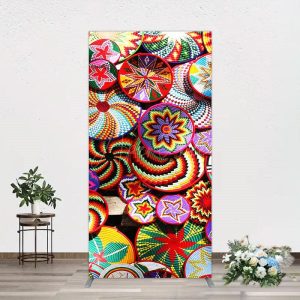 Aperturee Colorful Knitted Floral Plate Ethiopian Rectangle Backdrop, 1.6 x 4 ft (0.5 x 1.2 m), 98.18 USD, arch backdrop kit, GZH0F277CF-AJ
