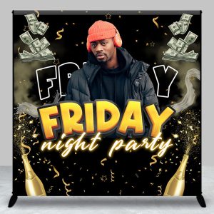 Aperturee Custom Name Photo Dollar Friday Night Party Backdrop | Diy Birthday Backdrop | Custom Cake Smash Backdrop | Custom Happy Birthday Banner