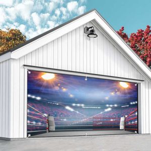 Aperturee Dim Light Boxing Gym Arena Sports Garage Door Banner