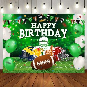 Aperturee Greenery Field Rugby Sports Happy Birthday Backdrop | Birthday Back Drop | Simple Backdrop For Birthday | Birthday Party Decorations