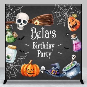 Aperturee Halloween Spider Wab Custom Birthday Party Backdrop - Aperturee