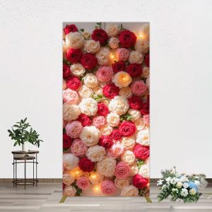 Aperturee Lighted Romantic Colorful Rose Birthday Rectangle Backdrop, 1.6 x 4 ft (0.5 x 1.2 m), 98.18 USD, arch backdrop kit, GHFHD4J52CF-AJ