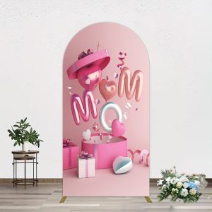 Aperturee Romantic Balloons Gift Box Mothers Day Arch Backdrop, 1.6 x 4 ft (0.5 x 1.2 m), 98.18 USD, arch backdrop kit, GAH0E451-AJ