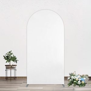 Aperturee Simple Solid Color White Theme Party Arch Backdrop, 1.6 x 4 ft (0.5 x 1.2 m), 98.18 USD, arch backdrop kit, ZYGD1K52-AJ