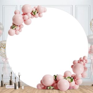 Aperturee Yellow Sweet Cake House Round Birthday Backdrop | Circle Birthday Backdrop Cover | Birthday Backdrop Ideas | Circle Backdrops For Birthday