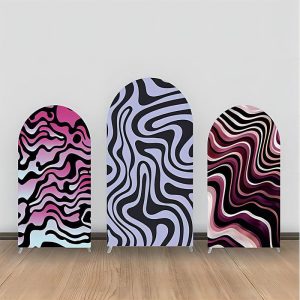 Assorted Purple Leopard Abstract Arch Backdrop Kit - Aperturee