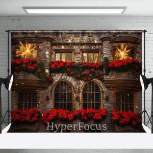 Bloom Sparke Retro Castle Festive Christmas Backdrop - Aperturee