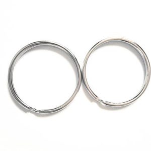 Bluemoona 100 Pcs - 25mm 1" Round Edged Split Key Chain Ring Connector Keychain