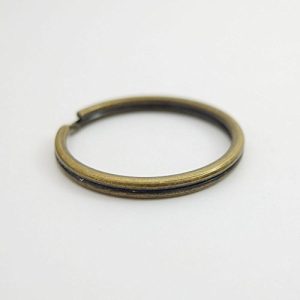 Bluemoona 100 Pcs - 25mm 1" Round Edged Split Key Chain Ring Connector Keychain