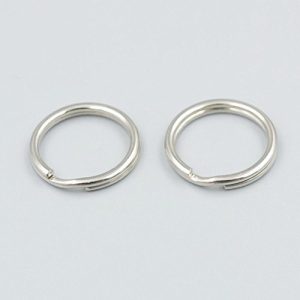 Bluemoona 200 Pcs - 15mm 5/8" Round Edged Split Key Chain Ring Connector Keychai