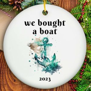 Bought a Boat Ornament - Ceramic