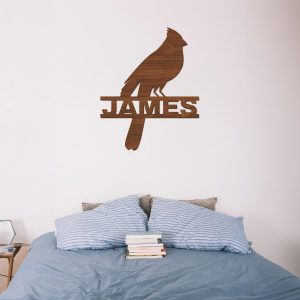 Cardinal Memorial Wood Name Sign