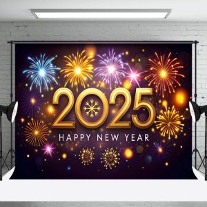 Chic Celebration 2025 New Year Party Backdrop - Aperturee