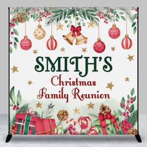 Christmas Bells Gifts Custom Family Reunion Backdrop - Aperturee