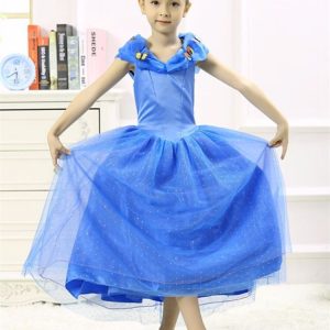 Cinderella Princess Butterfly Party Dress kids Costume Dress for girls 2-10 Y
