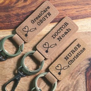 Clinic Owner Keychain, Personalized Doctor Keychain, Clinic Owner Gift, Doctor Christmas Gift