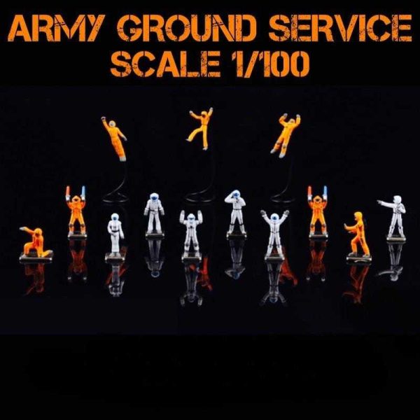Complete Your Gundam Hangar Setup with 1/100 ARMY GROUND SERVICE Crew (26 Figure