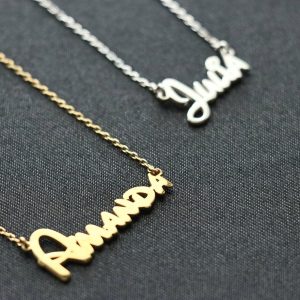 Custom Name Necklace, Personalized Nameplate Necklace, Little Girl Name Necklace, Daughter Birthday Gift, Name Necklace For Kids,