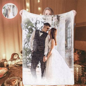 Custom Photo Soft Blankets for Wedding Gift - Aperturee