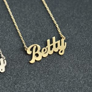 Dainty Script Name Necklace, Name Necklace, Mother's Day Gift, Gold Name Necklace, Personalized Jewelry, Gift For Mom, New Mom Gift