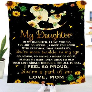 Daughters Gift - Warm Sweet Gift Blanket - Aperturee