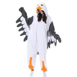 ELEIMOS Adult Seagull Pajamas Kigurumis Pyjamas Halloween Onesis Cosplay Costume