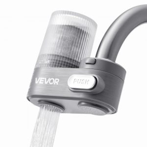 Faucet Mount Water Filter Sink Water Purifier for Kitchen Vertical Gray