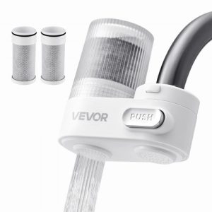 Faucet Mount Water Filters Sink Water Purifier for Kitchen White Vertical