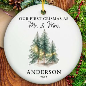 First Christmas as Mr and Mrs Ornament - Ceramic