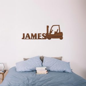 Forklift Wood Name Sign