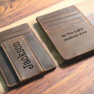 Front Pocket Magnetic Money Clip, Personalized Magnetic Wallet, Slim Magnet Wallet, Card Holder For Men, Father Gift, Custom Wallet