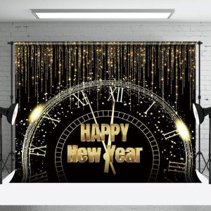 Golden Tassel Countdown New Year Photo Backdrop - Aperturee