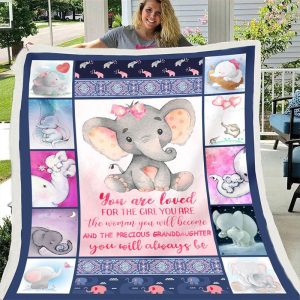 Granddaughters Gift - Elephant Gift Blanket - Aperturee