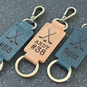 Hockey Keychain, Personalized Waterproof Sports Keychain, Team Gifts, Hockey Gift personalized hockey, girls Keychain, boys Keychain, hockey team gift, hockey keyring, hockey,